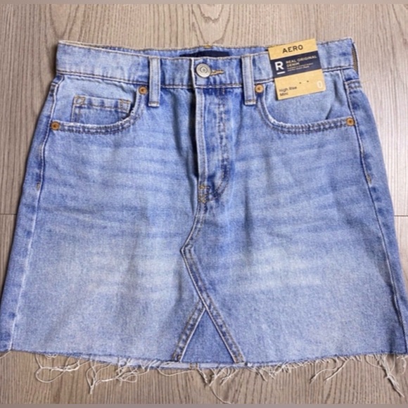 Aeropostale Women’s Mini Skirts Bundle – Mustard & Denim, Sizes S & 0, NWT - Picture 9 of 14